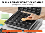 Mini Dutch Pancake Maker, 25PCS 43mm Diameter Dorayaki Baker Machine, 1700W Commercial Electric V952-SYJBJDP25KF07JF6PV3