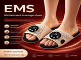 EMS Foot Massager Slippers - 8 Modes, 19 Intensity Levels, Microcurrent Technology, Adjustable Fit, V888-ELOSUNG56466