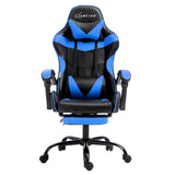 Artiss Gaming Office Chair Recliner Footrest Blue OCHAIR-G-R4775-FT-BK-BU