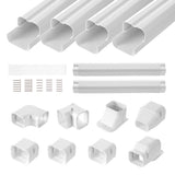 Mini Split Line Set Cover 76.2mm W 5350mm L, PVC Decorative Pipe Line Cover For Air Conditioner with V952-BSKSQFTSKDGXAZ41JV0