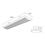 BIO 2400W Outdoor Strip Heater Electric Radiant Panel Bar Mounted Wall Ceiling V219-HEABAR240BIOADJD