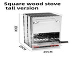 Folding Stainless Steel Campingwood Stove with Top Grill Grate, Portable Versatile Outdoor Camp V888-ELOSUNG55546