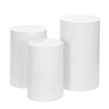 3pcs Round Plinth Cylinder Pedestal Stand Wedding Decor Cake Flower Display V201-DP240127