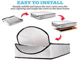 Extra Thick Attic Door Insulation Cover 25"x54"x11", Double Bubble Attic Stairs Insulation Cover for V1107-120-38689-SLR-2PACK