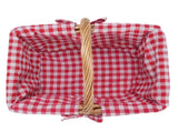 Wicker Picnic Basket Detachable Lining Vintage Spacious Capacity Hand Woven Basket for Camping V1294-YM0901-3111250051011