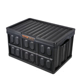 VEVOR Collapsible Storage Bins with Lids, 45L 3 Packs, Folding Plastic Stackable Utility Crates with V952-KZDSLCWXHS45CNF3XV0