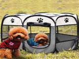 Foldable Playpen for Pets Dogs Cats Portable Soft Fabric Kennel Indoor Outdoor Gray 74*74*43 V1237-ZY-203-4082