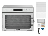 Food Dehydrator Machine, 8 Stainless Steel Trays, 400W Electric Food Dryer with Adjustable V952-SGHGJ400W8CTHLWETV3
