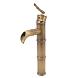 All Copper Antique Faucet 3 Sections Bamboo Joint Single Hole Basin Tap Bevel Mouth Toilet Cold Hot V1294-YM0626-3112220094011
