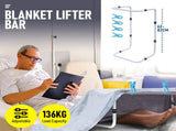 Blanket Lifter Bar 62-82cm Height Adjustable Feet Tent Steel Bed Cradle Max Load 136kg with 4 Clips V985-BLANKETLIFTERBAR