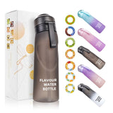 0 Sugar 0 Calorie Scented Water Bottle Matte Black 7 Rings V1221-XM-LB4949-ZS131