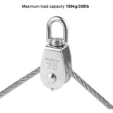 6 Pack M25 Lifting Pulley Loading 150kg, Heavy Duty 304 Stainless Steel Swivel Lifting Rope Pulley V1237-ZY-528-223