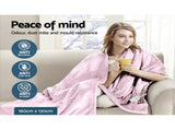 Giselle Electric Throw Rug Heated Blanket Fleece Pink EB-THROW-RUG-PK