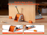 Pocket Hole Jig Kit, 12.7 to 38.1 mm Adjustable, Jig Pocket Hole System with Toolcase, C-Clamp, Step V952-TSXKKJJSTZS0VCOTF001V0