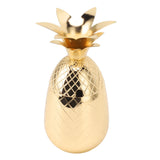 Cocktail Shaker Pineapple Shape Stainless Steel Polished Smooth Surface 500ml for Home Bar Gold V1294-YM0703-3118230139912