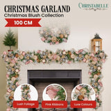Christabelle Premium 100cm Christmas Garland Jewelled Baubles & Berries Tree Decoration Ornamen 112_GUE526