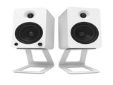 Kanto SE6W Elevated Desktop Speaker Stands for Large Speakers - Pair, White V398-KO-SE6W