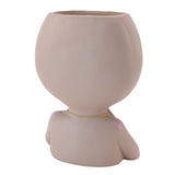 Face Planter Pot Multipurpose Resin Cute Girl Heads Succulent Flowerpot with Drainage Hole for V1294-YM0901-3111240041511