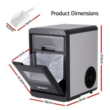 Devanti Ice Maker Machine 20kg Chewable Nugget Ice Countertop w/Self Cleaning IM-ZB-20EN-SS