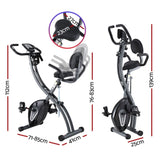 Everfit Folding Exercise Bike Magnetic X-Bike Aerobic Trainer Indoor Cycling EB-I-XB-03-GR