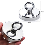 Salvage 250KG Recovery Magnet Hook Countersunk Hole Eyebolt Treasure Hunting Fishing V324-MAG-D80