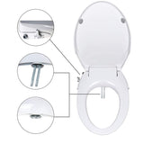 Non Electric Bidet Toilet Seat D Cover Bathroom Dual Nozzle Spray Water Wash V201-HB04UWH-AU