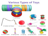 22pcs Pet Toys Combo Set - for Dogs,Cats & Rabbits Interactive T-Tunnel Cat Teaser Plush Mouse Set V1369-AZ3-W-22267