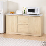 Artiss Buffet Sideboard Marble Style Tabletop - Pine FUR-T-SID-01-WD-ABC