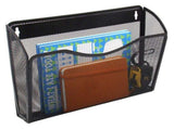 Mesh Hanging Wall File Holders, Vertical Mounted File Holder, Wall Basket Mail Organizer for Office, V1192-AZ-W-14467