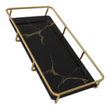 Bathroom Vanity Tray Modern Stylish Anti Slip Kitchen Sink Countertop Storage Organizer S Black V1294-YM0710-3112230084112
