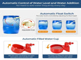 57 Pcs Automatic Chicken Waterer System Set, Chicken Watering Kit with 8 Water Cups & Float Valve, V1107-CS-OIBTKD8