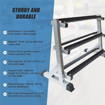 3 Tier Dumbbell Rack for Dumbbell Weights Storage V63-822431