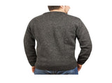 100% Shetland Ragg Wool V Neck Knit Jumper Pullover Mens Sweater Knitted - Charcoal - 3XL V563-SW-VN-CH29-3XL