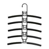 2 PCS Black Children's Multi-Layer Foam Hanger, Detachable Non-Slip Clothes Rack, Space-Saving V888-ELOSUNG13403