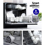 Devanti 8 Place Settings Benchtop Dishwasher Black BDW-8-02G-BK