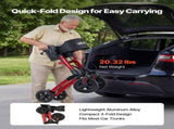 Rollator Walker with Seat for Seniors, Ultra Compact 3-Fold Rolling Walker, Lightweight Aluminum V952-XSZXQHSLHJQ1YKA5J001V0