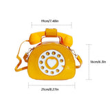 telephone shaped purse shoulder crossbody tote bags women retro phone top handle handbags for girls V1370-AZ4-22292