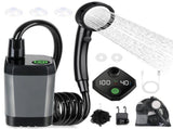Portable Shower for Camping, 6000mAh Rechargeable Camping Shower with Intelligent LED V1107-132-11176-BLK