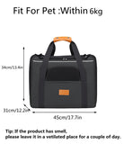 Foldable Soft-Sided Pet Carrier for Travel - Fits Cats & Small Dogs Under 6kg, with Removable Plush V888-ELOSUNG35853