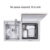 Mini Dishwasher, 5V10W Multifunctional Dishwasher 32.8"Household USB Mini Ultrasonic Dishwasher Dish V1192-AZ-W-12086