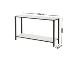 Artiss Console Table Entryway Hallway Display Desk Marble Effect White MET-CST-03-MBWH