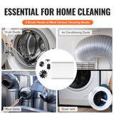 VEVOR 29 Pieces 12.2M Dryer Vent Cleaner Kit, Include 3 Different Sizes Flexible Lint Trap Brush, V952-GDQJSSTK40YC672IRV0