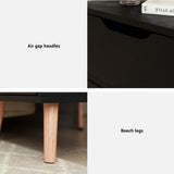 Artiss Bedside Table 2 Drawers - BODEN Black FURNI-L-SCAN-BS01-BK