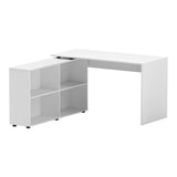 Artiss Computer Desk Bookshelf White 130CM FURNI-L-DESK01-WH-AB