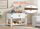Coffee Bar Cabinet, 80 x 35 x 88 cm Farmhouse Coffee Bar Cabinet with 3-Tier Storage, Coffee Bar V952-BSZSJSJLMK30Z362SV0