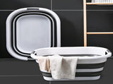 45L Collapsible Laundry Basket Washing Clothes w/Handles Bin Foldable - Grey/White V563-75241