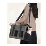 Sturdy & Breathable Pet Carrier for Small Cats & Dogs - Collapsible Travel Bag with Steel Frame, V888-ELOSUNG35869