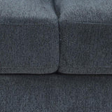 3 Seater Sofa Set Polyester Fabric Charcoal Multilayer Two Pillows Individual Pocket Spring V43-SOF-MLN-3SCH