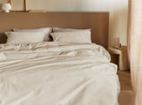 Bedding House Summer Sand Seersucker Cotton Quilt Cover Set Queen V442-HIN-QUILTCS-SUMMERSEERSUCKER-SAND-QS