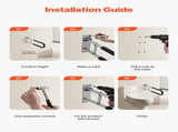Toilet Safety Rail, 60.5 cm U-Shaped Handicap Bar, Foldable Senior Safety Pole, Flip Up Toilet V952-CSFSWZTKFZ24OTR5FV0